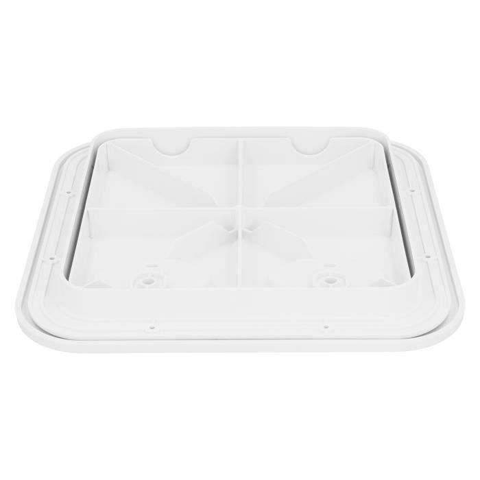 Trappe De Pont Marine 606 X 353 Mm – ABS Blanc Stabilisé UV, Couvercle 180°, Joint étanche, Pour Bateau