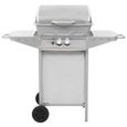 Furniture| Barbecue à gaz avec 2 zones de cuisson Acier Argenté |robuste et stable®BUBATD®-2