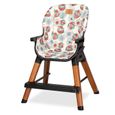 LIONELO Chaise haute bébé Mona réglable style Scandinave - Fleurs-2