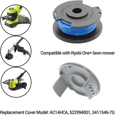 Viilich Lot 10 Bobines Fil Pour Ryobi One+ | RAC124, AC14RL3A | Diam 1,65mm | 3,4m