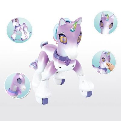 Ulikey Licorne Robot Enfant Jouet Interactif avec LED, Musique