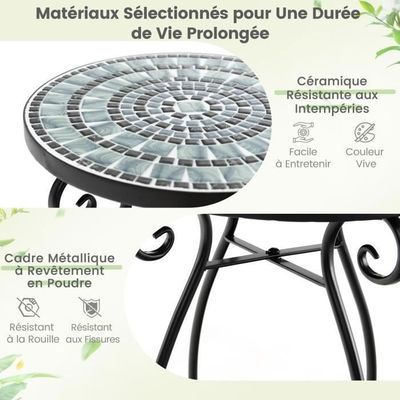 COSTWAY Table D’Appoint Extérieure En Bois Acacia 75KG - Table Basse Ronde Jardin Patio Terrasse 70x70x76cm Naturel