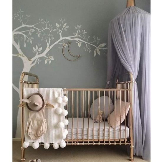 Ciel De Lit Fille Arc-en-Ciel Moustiquaire 60x250x1250cm - Protection Anti-Insectes Et Décoration Chambre Enfant