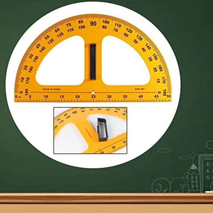 Lot De 2 Rapporteurs Mathématiques En Plastique 180 Degrés 15,2 Cm Translucides Pour Mesure D'angle Géométrique, Fournitures Scolaires Pour Enfants