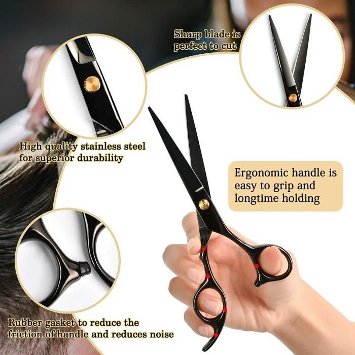 Ciseaux De Couture/Coiffure 12 Pouces (30 Cm) - Manche Coudé, Lame Inox Anti-Adhésive