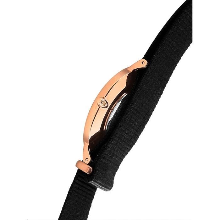 Daniel Wellington Classic Cornwall Montre Noir Or Rose 36mm