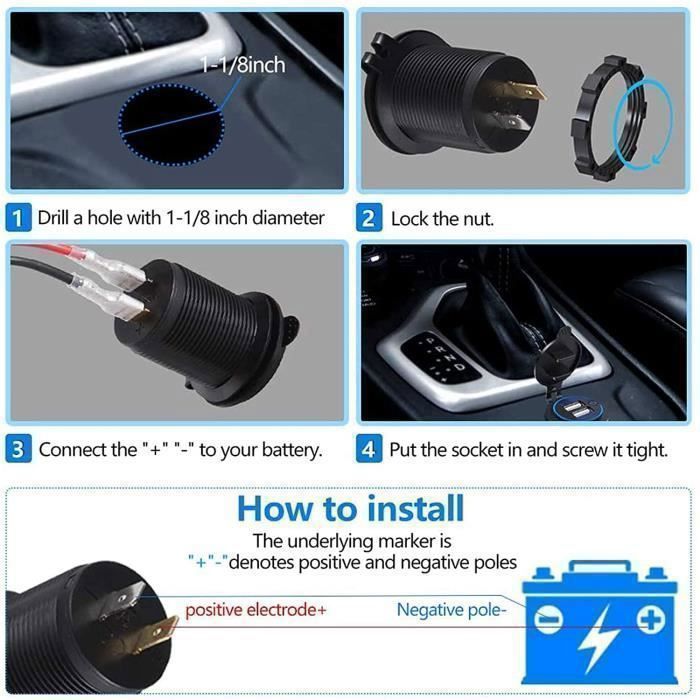 Chargeur De Voiture Avec Clip Pour Siège Arrière Multi USB Port QC 3.0 Câble D'extension Long Pour IPhone Adaptateur De Charge Rapide Pour Véhicule Siège Arrière - Chine QC 3.0 Adaptateur Chargeur