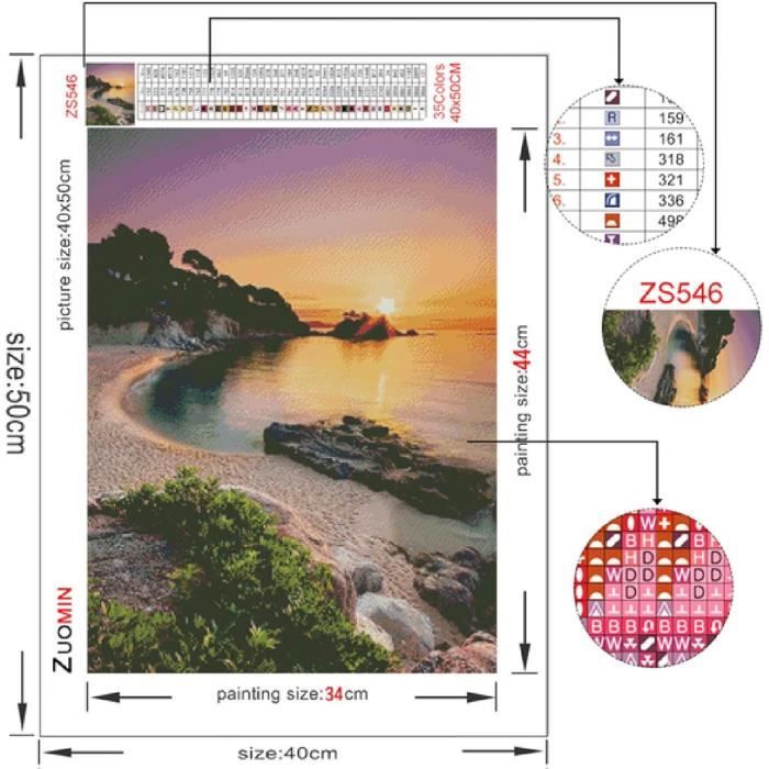 Diamond Painting 5D Kits Complets Forêt De Fleurs Violettes Grande Taille Broderie Diamant Point