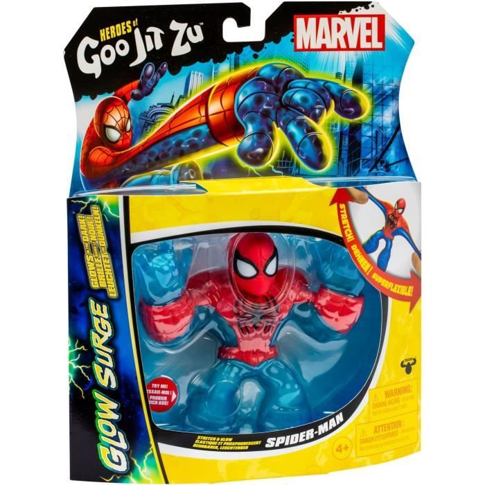 Heroes of Goo Jit Zu Marvel Glow Surge Glows in the Dark Spider-man by