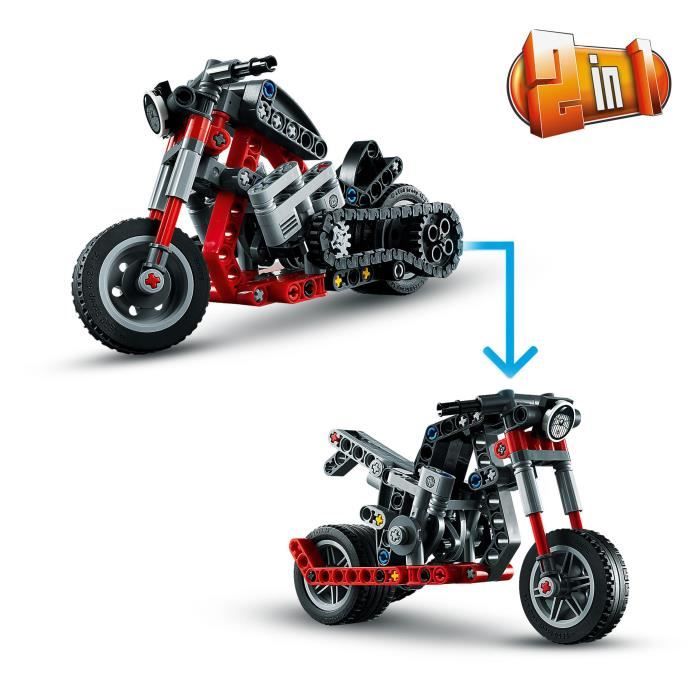 LEGO® 42132 La Moto, Maquette à Construire 2 en 1, Jouet de Construction,  Idée de Cadeau pour Enfants dès 7 Ans - Cdiscount Jeux - Jouets