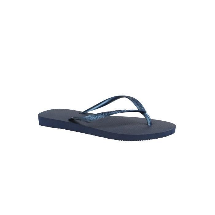 Tongs Havaianas Slim Bleu Marine Mixte Adulte Femme Caoutchouc