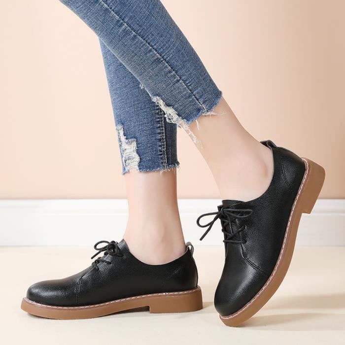Derby cuir souple femme store