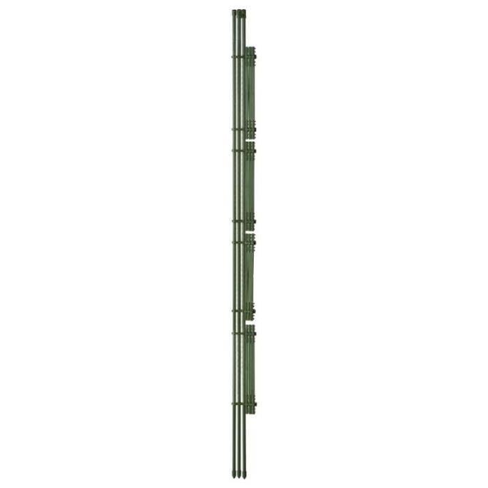 Lot De 12 Tuteurs En Acier Plastifié Vert 0,8 X 180 Cm - Piquets Pour Tomates Haricots Plantes Grimpantes