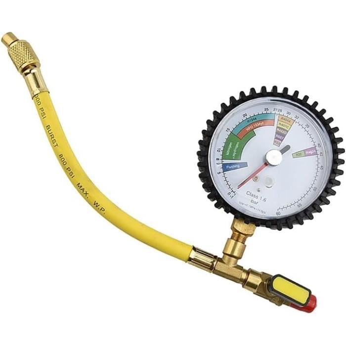 Manometre R134a Manomètre CVC – R134A, R22, R407C, R410A, testeur de pression d'azote ...