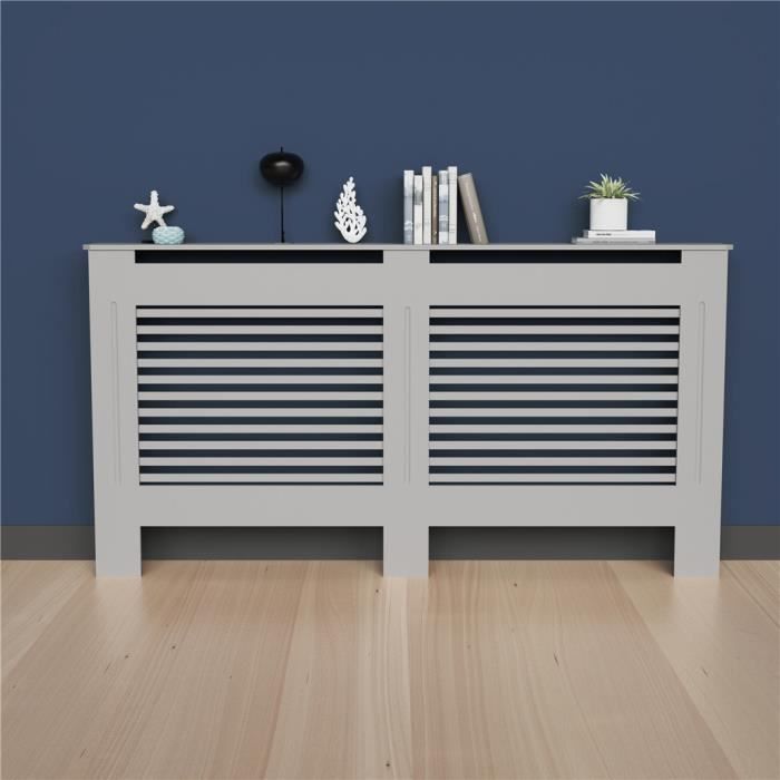 Cache-radiateur moderne et durable en panneau MDF pour salon Blanc 111,8 cm  : : Cuisine et Maison