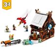 LEGO® 31132 Creator 3-en-1 Le Bateau Viking et le Serpent de Midgard, Jouet Transformable en Maison avec un Dragon ou un Loup-3