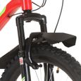 Vélo de montagne - VIDAXL - Roues de 26 pouces - 21 vitesses - Rouge-3