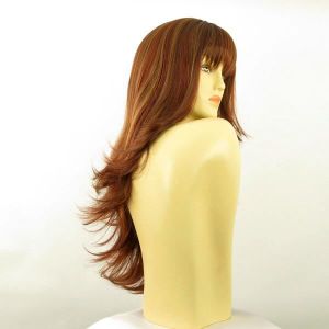 Perruque Femme Longue Blond Foncé VIRGINIE 27 - Synthétique, Raie Libre, Neuve Avec étiquettes
