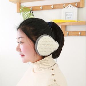 Cache-oreilles chaudes d'hiver - En peluche réglable - Protection contre le froid - En peluche - Pliable - Lavable en extérieur - Chaud - Pour femmes et filles - Beige