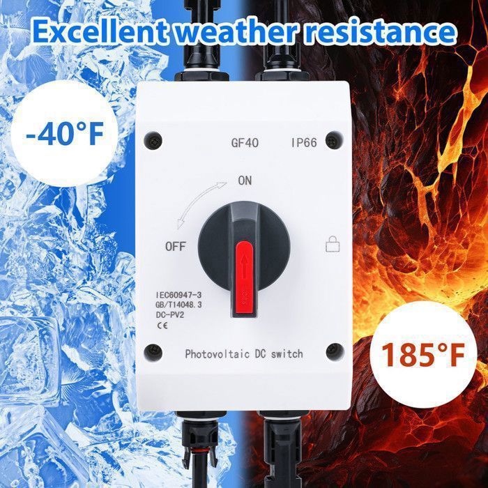 Isolateur Photovoltaïque Électrique Etanche IP66 PV 32A