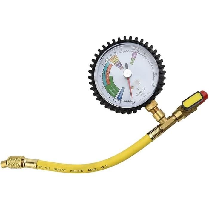 Manometre R134a Manomètre CVC – R134A, R22, R407C, R410A, testeur de pression d'azote ...