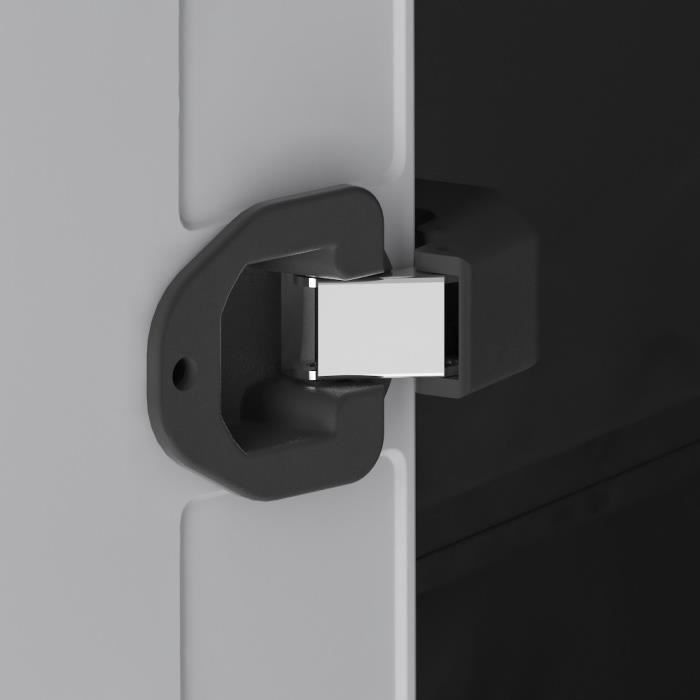 Keter Armoire de Rangement Polyvalente Titan Noir et Gris 182 cm ...