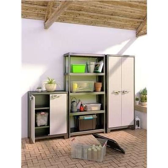 Armoire de rangement KETER UTILITAIRE TITAN 2 portes 8 étagères