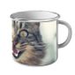 Mug Métal Tasse Chat Brun Tigré Qui Parle Mignon Animaux