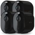 ARLO Pro 3 Pack 4 Caméras de Sécurité noir, 2k, Batterie rechargeable, angle de vue 160°-0