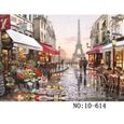 Puzzle paysage 1000 pièces - Paris Flower Street 614 - Jouet éducatif pour adultes et enfants-0