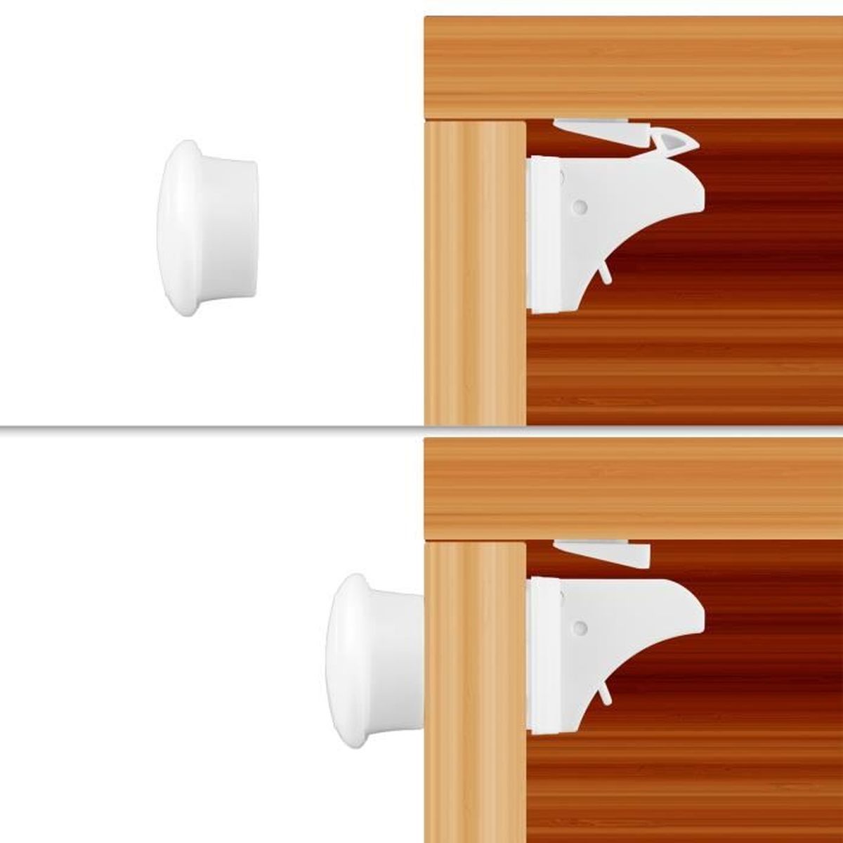 sans outil ni perceuse avec adh/ésif 3M S/écurit/é B/éb/é placard Bloque Porte magn/étique Serrure de meuble M-TK Enfant S/écurit/é Cabinet 10 serrures + 2 Cl/és