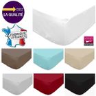 BONA REVA Drap housse - France - 160x200 cm - 100% coton - Ecru - Bonnet 27 cm