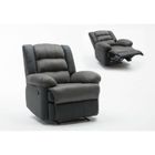 HABITAT ET JARDIN Fauteuil relax "Buckingham" - 85 x 93 x 100 cm - Noir / Gris foncé