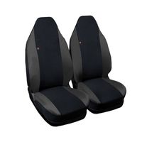 Housses de siège deux-colorés pour Smart fortwo 2ème série - noir gris foncè