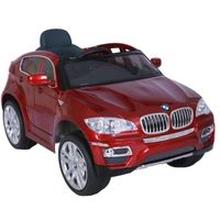 Voiture électrique - BMW - X6 - Rouge - 12V - Portes ouvrables - Ceinture de sécurité - Télécommande parentale