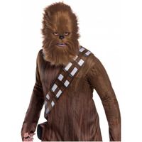Masque Chewbacca avec fourrure - Horror-Shop.com - Accessoire de costume - Marron/Noir - Star Wars