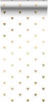 Origin Wallcoverings papier peint les coeurs blanc et or - 0,53 x 10,05 m - 347679