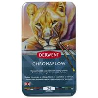 Derwent Chromaflow, Boîte de 24 Crayons de Couleur, Qualité Professionnelle, 2305857