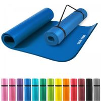 Tapis de yoga en mousse GORILLA SPORTS - 190x100x1,5cm - Bleu royal
