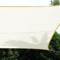 Voile d'ombrage rectangulaire HESPERIDE - 3 x 4 m - Blanc - Anti-UV - Imperméable