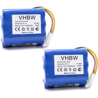 2x vhbw NiMH batterie 3000mAh (7.2V) pour robot aspirateur domestiques Neato Signature Pro, XV Essential, XV-11, XV-12, XV-14,