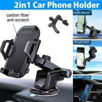 Support Telephone Voiture Universel 3 en 1 -Super stabilité forte ventouse - Rotation rétractable de 360°pour Xiaomi,Huawei etc