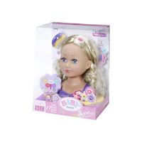 BABY Born Tête à Coiffer Et Maquiller – 2 En 1, Cheveux De Qualité, 35 Cm, Accessoires Inclus – Dès 3 Ans