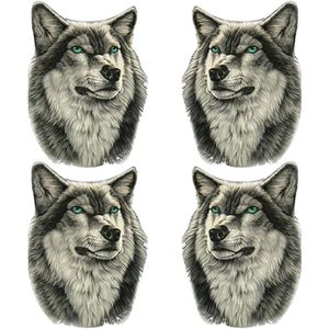 Sticker Tête de Loup - Autocollant Tête de Loup