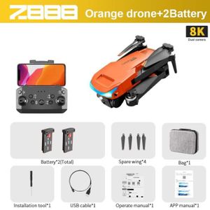 DRONE 8K-Double C-Orange-2B-KOHR 2023 nouveau drone z888