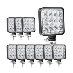 PHARES - OPTIQUES 10x 48w Mini phares de travail à LED 4x4 Lampe feu