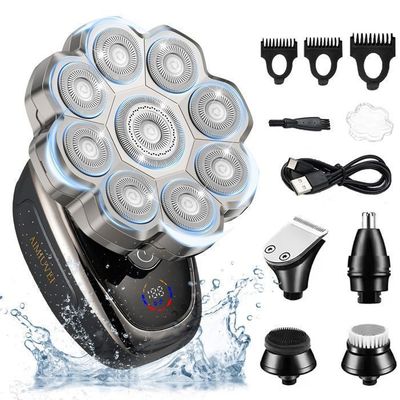 Rasoir électrique Sans Fil Pour Hommes - 3 Têtes Rotatives - Usage Sec/humide - Rechargeable USB - Neuf