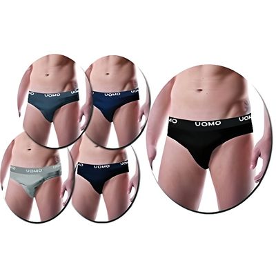 Kisses&Love Pack-2 Slips Basic da Uomo in Tessuto Traspirante KLS2