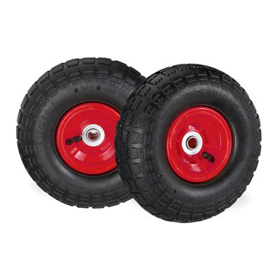 Relaxdays 2 Roues Pour Diable 4.1/3.5-4 Avec Air - Rechange Charge Lourde 136kg