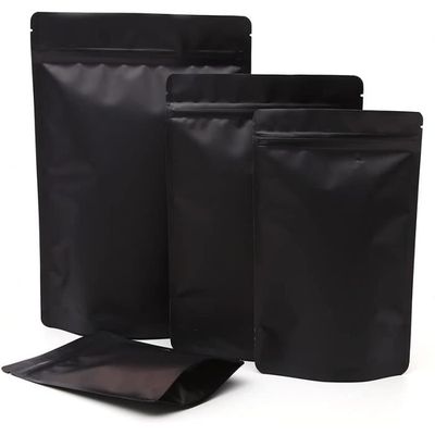Sac En Plastique Noir Mat Avec Fermeture clair P10187